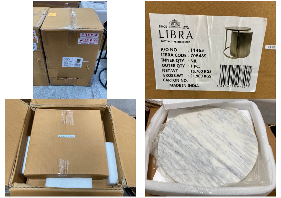 Lot 172  
            Marchington SR11 - Delivery or Collection 

                
BELVEDERE SET OF 2 NESTING SIDE TABLES IN BRASS - ORIGINAL RRP £600: LOCATION - C2