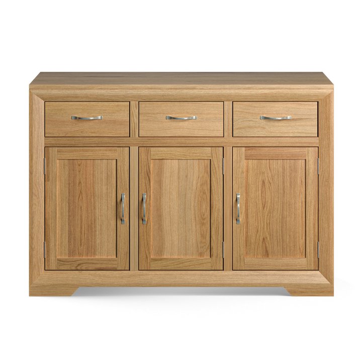 Lot 1  
            Marchington SR11 - Delivery or Collection 

                
OAK FURNITURELAND BEVEL NATURAL SOLID OAK LARGE SIDEBOARD ORIGINAL RRP £629.99: L...