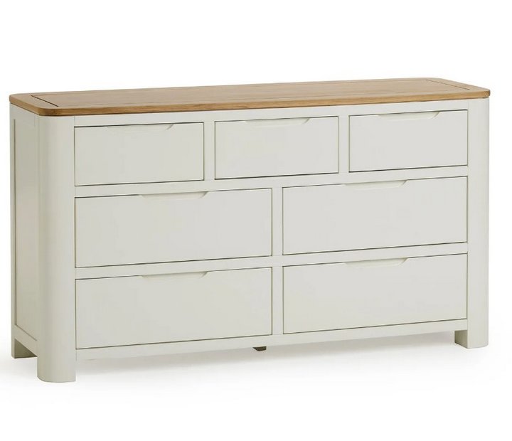 Lot 20  
            Marchington SR11 - Delivery or Collection 

                
OAK FURNITURELAND HOVE NATURAL OAK AND PAINTED 3+4 CHEST OF DRAWERS ORIGINAL RRP ...