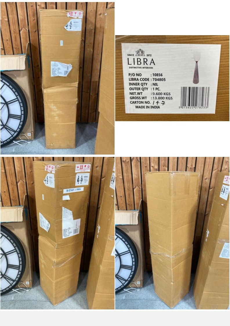 Lot 235  
            Marchington SR11 - Delivery or Collection 

                
MODERN CONTEMPORARY STYLE LARGE FLOOR LAMP IN NATURAL: LOCATION - D3