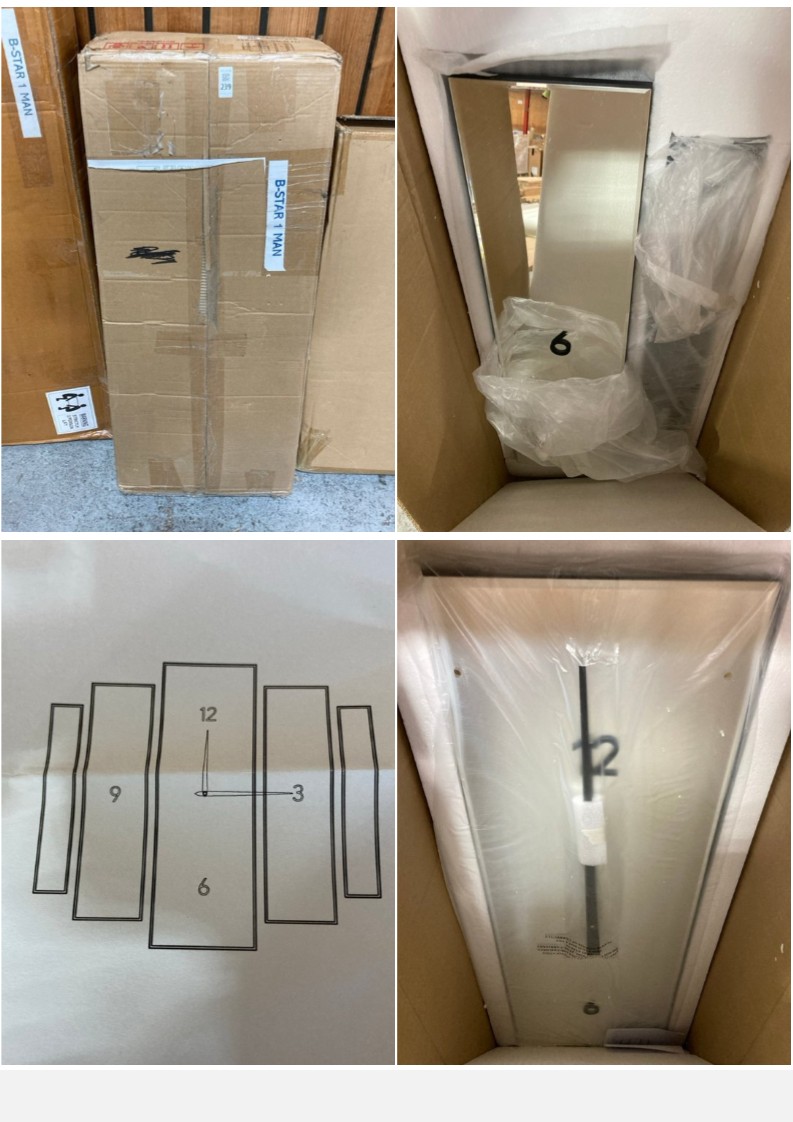 Lot 239  
            Marchington SR11 - Delivery or Collection 

                
ARUNA MODERN MULTI SECTION MIRRORED WALL CLOCK - ORIGINAL RRP £274: LOCATION - D3