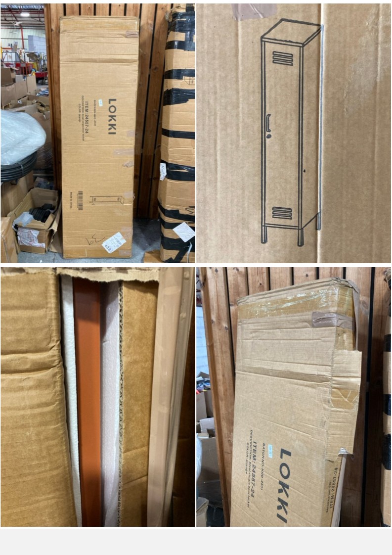 Lot 243  
            Marchington SR11 - Delivery or Collection 

                
STEEL SINGLE DOOR STORAGE LOCKER IN ORANGE FINISH: LOCATION - D7