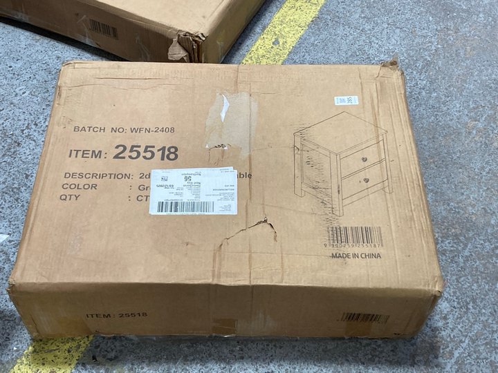 Lot 285  
            Marchington SR11 - Delivery or Collection 

                
DREAMS INTERIORS 2 DRAWER BEDSIDE TABLE IN LIGHT GREEN: LOCATION - C6