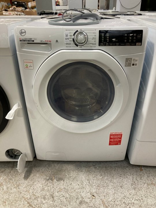 Lot 309  
            Marchington SR11 - Delivery or Collection 

                
HOOVER 9KG WASH/6KG DRY WASHER DRYER: MODEL H3DPS6966TAM6-80 - ORIGINAL RRP £479:...
