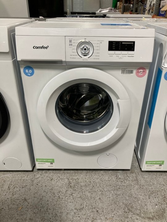 Lot 319  
            Marchington SR11 - Delivery or Collection 

                
COMFEE 6KG FREESTANDING WASHING MACHINE MODEL : CFE10EW60 - ORIGINAL RRP - £199: ...
