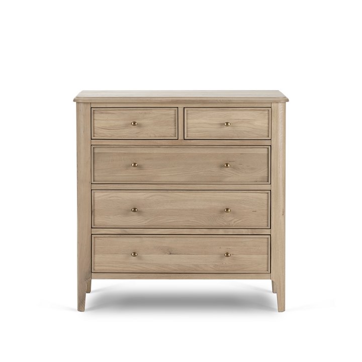 Lot 31  
            Marchington SR11 - Delivery or Collection 

                
OAK FURNITURELAND NEWTON LIGHT NATURAL SOLID OAK 2+3 CHEST OF DRAWERS ORIGINAL RR...