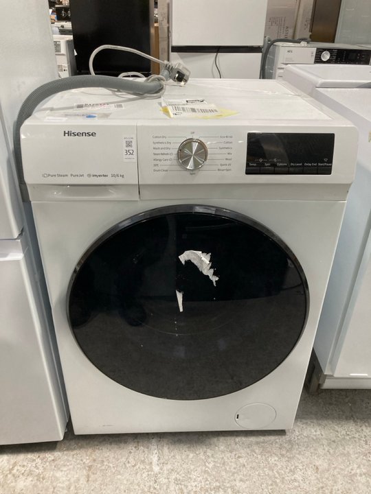 Lot 352  
            Marchington SR11 - Delivery or Collection 

                
HISENSE 10KG WASH/6KG DRY WASHER DRYER: MODEL WDQA1014EVJM - ORIGINAL RRP £449: L...