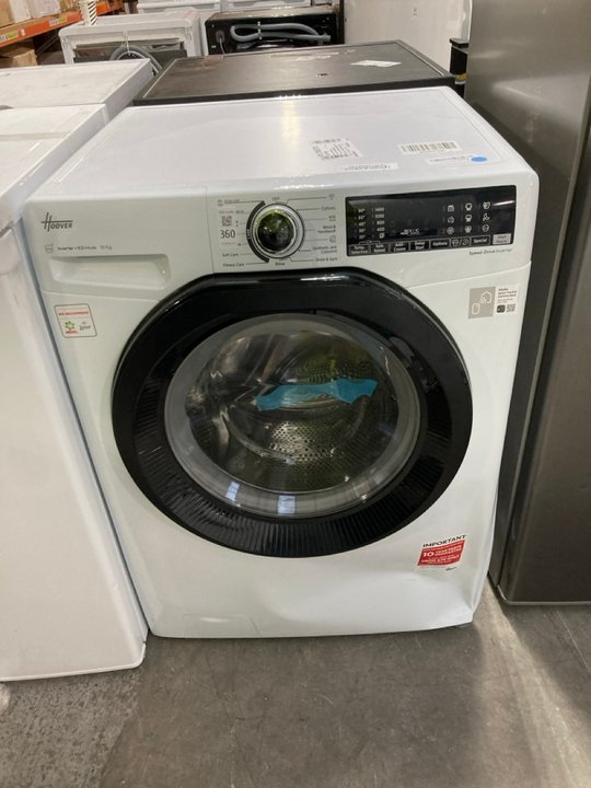 Lot 360  
            Marchington SR11 - Delivery or Collection 

                
HOOVER 10KG WASHING MACHINE: MODEL H3WPS4106TMB6-80 - ORIGINAL RRP £349: LOCATION...