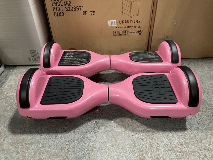Lot 378  
            Marchington SR11 - Collection 

                
(COLLECTION ONLY) 2 X ELECTRIC SELF-BALANCING SCOOTERS IN PINK: LOCATION - B3