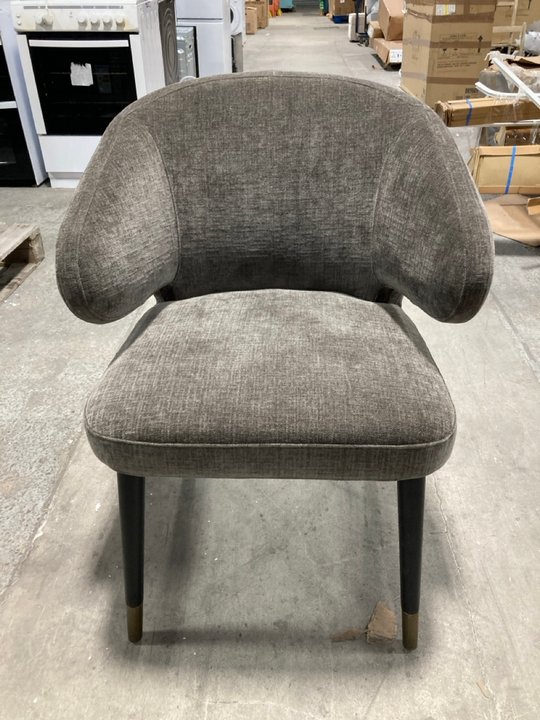 Lot 382  
            Marchington SR11 - Delivery or Collection 

                
ARRONE CHAIR IN MOUSE CHENILLE: LOCATION - B3