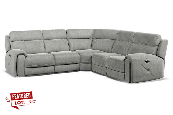 Lot 38  
            Marchington SR11 - Delivery or Collection 

                
OAK FURNITURELAND LEO CORNER RECLINER SOFA WITH ADJUSTABLE HEADRESTS IN BILLY JOE...