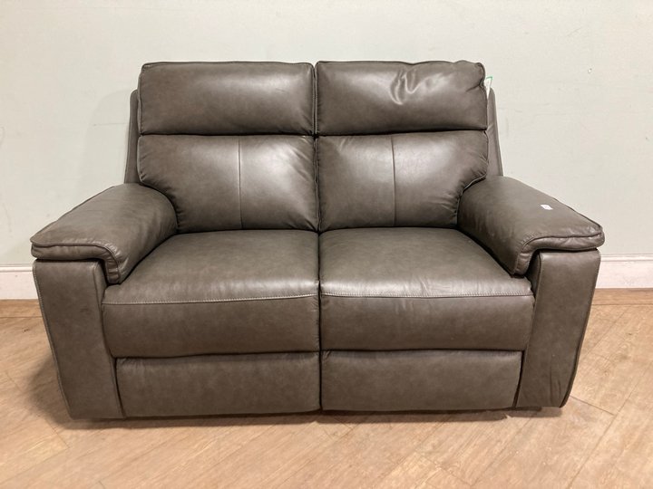 Lot 400  
            Marchington SR11 - Delivery or Collection 

                
OAK FURNITURELAND SELBY 2 SEATER POWER RECLINER SOFA IN VIRGO LEAD LEATHER ORIGIN...