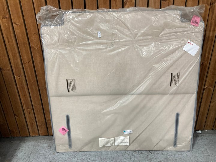 Lot 414  
            Marchington SR11 - Delivery or Collection 

                
JOHN LEWIS & PARTNERS STEP DOUBLE HEADBOARD IN LINEN PUTTY & PETROL PIPING: LOCAT...