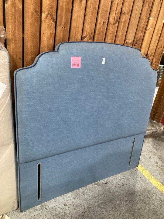 Lot 415  
            Marchington SR11 - Delivery or Collection 

                
JOHN LEWIS & PARTNERS DOUBLE HEADBOARD IN PLAIN BLUE: LOCATION - A5W
