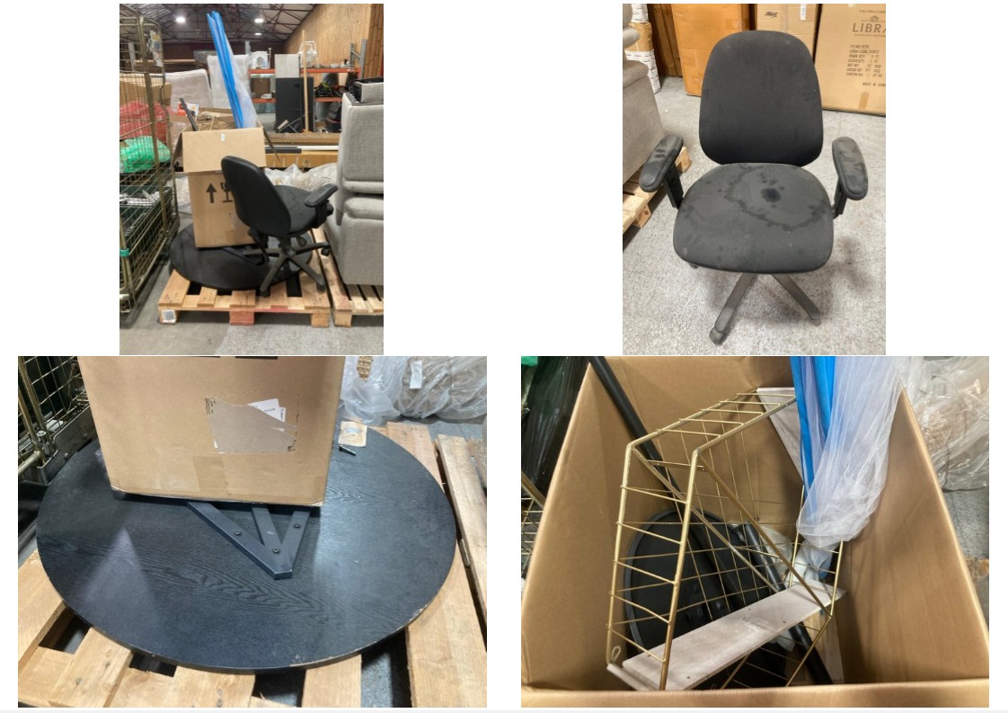 Lot 426  
            Marchington SR11 - Delivery or Collection 

                
QTY OF ASSORTED ITEMS TO INCLUDE OFFICE CHAIR IN BLACK: LOCATION - D7 (KERBSIDE P...
