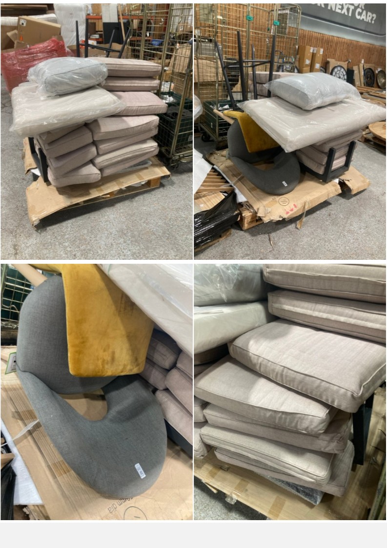 Lot 428  
            Marchington SR11 - Delivery or Collection 

                
PALLET OF ASSORTED FURNITURE ITEMS TO INCLUDE DINING CHAIR IN GREY: LOCATION - D7...