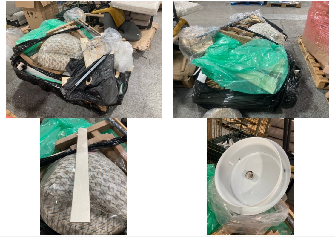 Lot 429  
            Marchington SR11 - Delivery or Collection 

                
PALLET OF ASSORTED FURNITURE ITEMS TO INCLUDE LARGE WALL LIGHT: LOCATION - D7 (KE...
