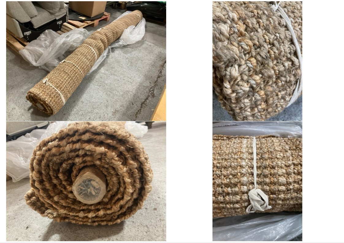 Lot 430  
            Marchington SR11 - Delivery or Collection 

                
LARGE JUTE FLOOR RUG IN NATURAL: LOCATION - D7