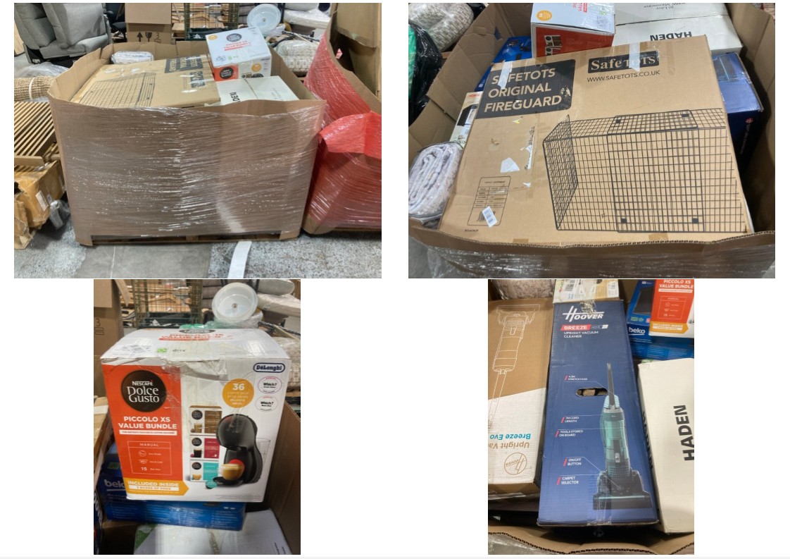 Lot 432  
            Marchington SR11 - Delivery or Collection 

                
PALLET OF ASSORTED ITEMS TO INCLUDE BEKO CAFFE EXPERTO SERIES CE3000 COFFEE MACHI...