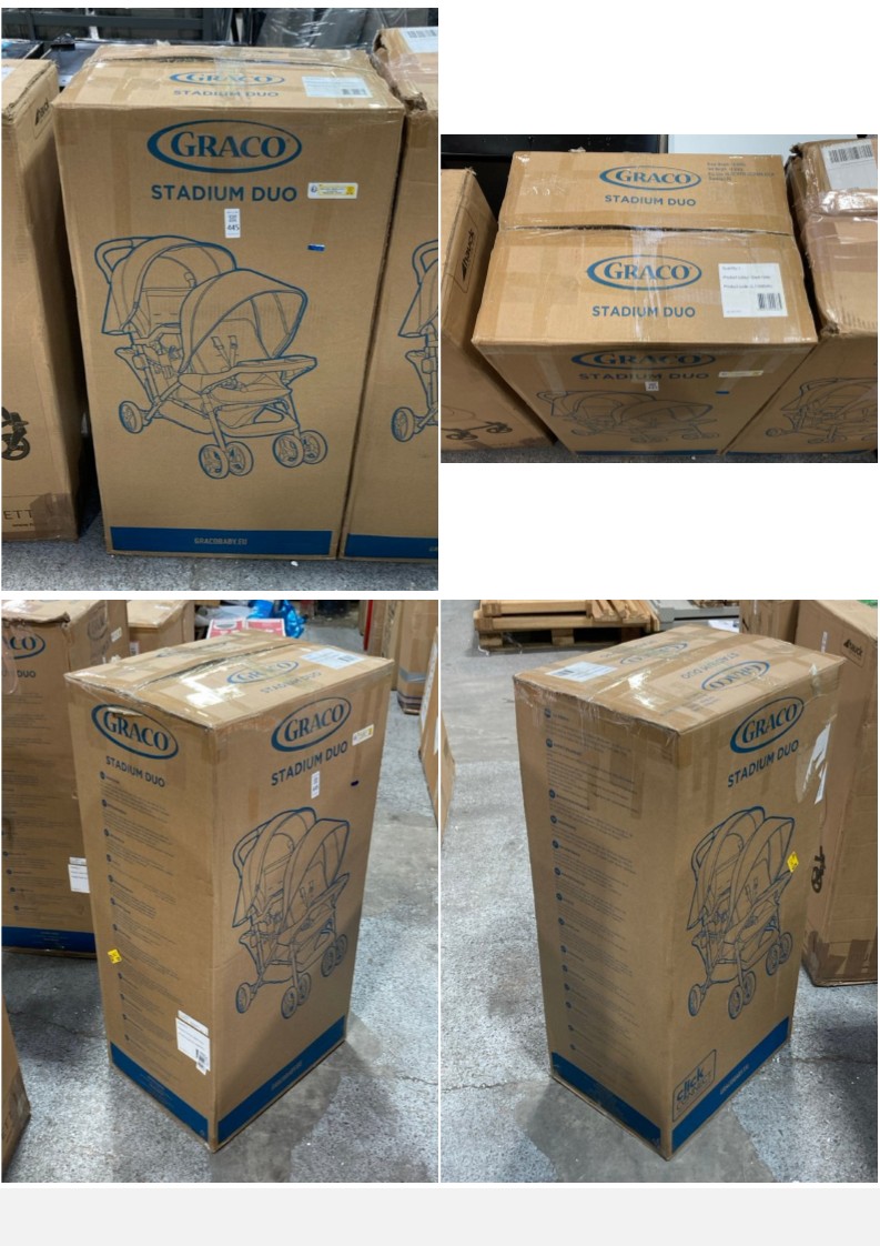 Lot 445  
            Marchington SR11 - Delivery or Collection 

                
GRACO STADIUM DUO TANDEM PUSHCHAIR IN BLACK GREY: LOCATION - C5