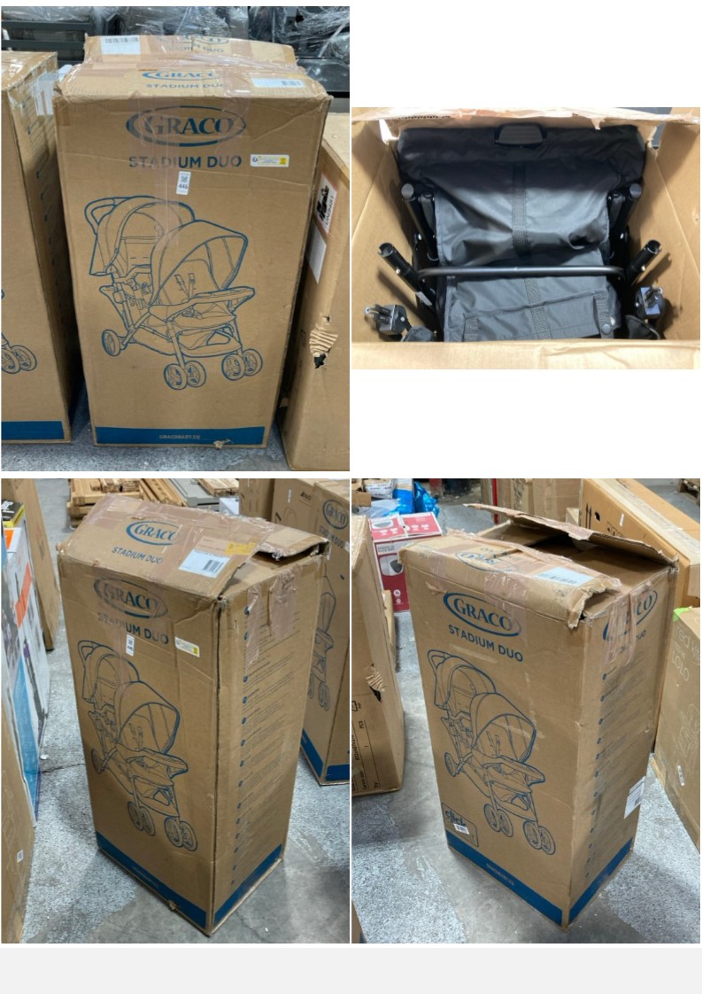 Lot 446  
            Marchington SR11 - Delivery or Collection 

                
GRACO STADIUM DUO TANDEM PUSHCHAIR IN BLACK GREY: LOCATION - C5
