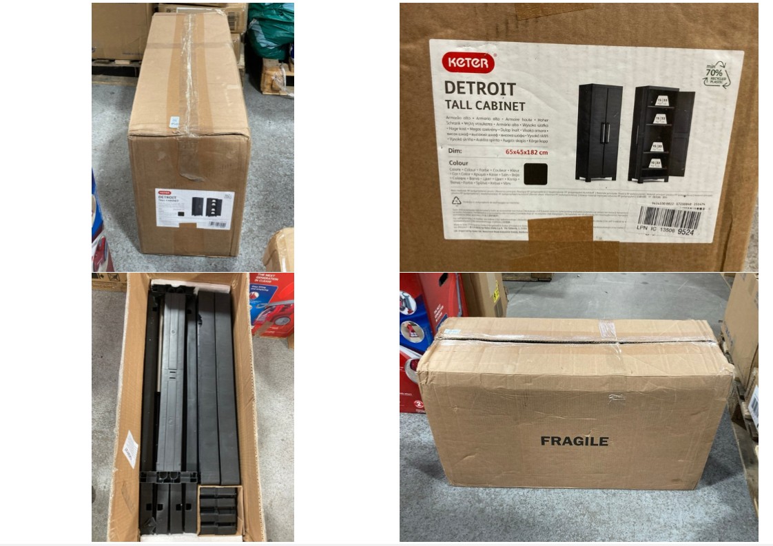 Lot 450  
            Marchington SR11 - Delivery or Collection 

                
KETER DETROIT TALL CABINET IN BLACK: LOCATION - C5