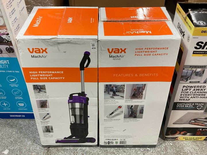 Lot 456  
            Marchington SR11 - Delivery or Collection 

                
2 X VAX MACHAIR LIGHTWEIGHT VACUUM CLEANERS: LOCATION - C5
