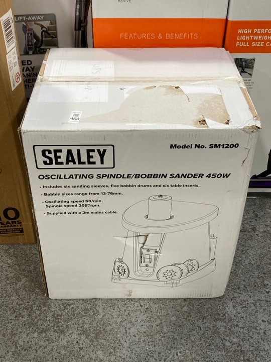 Lot 460  
            Marchington SR11 - Collection 

                
(COLLECTION ONLY) SEALEY 450W OSCILLATING SPINDLE/BOBBIN SANDER: LOCATION - C5