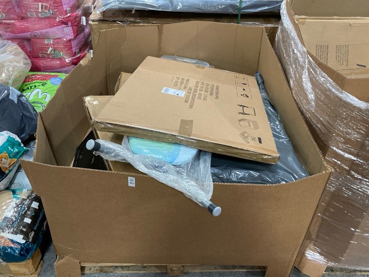 Lot 463  
            Marchington SR11 - Delivery or Collection 

                
PALLET OF ASSORTED ITEMS TO INCLUDE VILEDA SMART IRONING BOARD: LOCATION - C6 (KE...