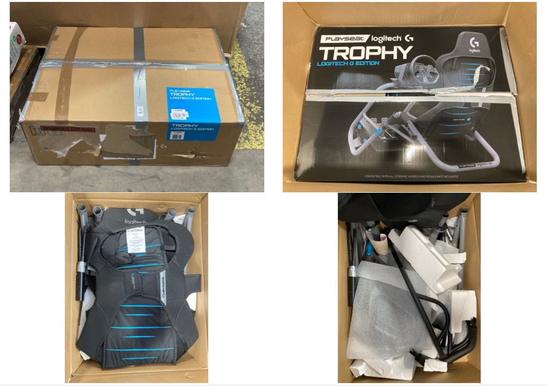 Lot 487  
            Marchington SR11 - Delivery or Collection 

                
PLAYSEAT TROPHY LOGITECH EDITION GAMING RACING RIG SET: LOCATION - B6