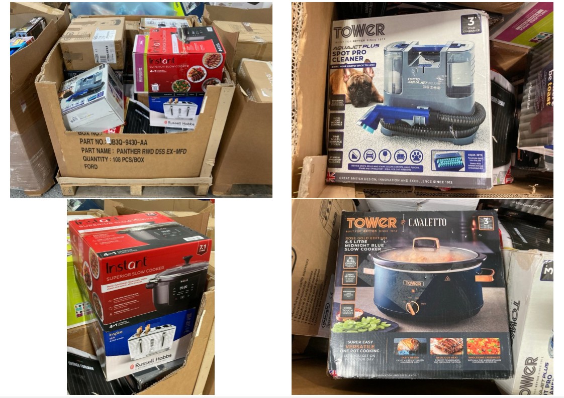 Lot 496  
            Marchington SR11 - Delivery or Collection 

                
PALLET OF ASSORTED HOME APPLIANCES TO INCLUDE BOSCH MULTI TALENT 3 FOOD PROCESSOR...