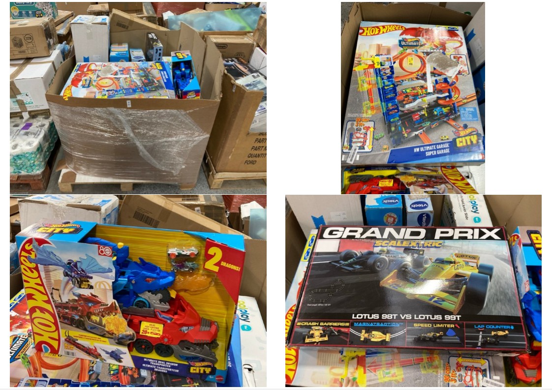 Lot 497  
            Marchington SR11 - Delivery or Collection 

                
PALLET OF ASSORTED CHILDRENS TOYS TO INCLUDE HOT WHEELS ULTIMATE SUPER GARAGE PLA...