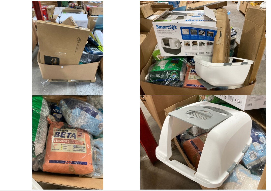 Lot 505  
            Marchington SR11 - Delivery or Collection 

                
PALLET OF ASSORTED ITEMS TO INCLUDE SMARTSIFT EASY SCOOP CAT LITTER BOX WITH AIRS...