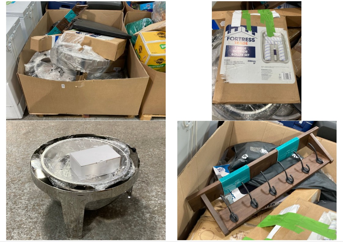 Lot 510  
            Marchington SR11 - Delivery or Collection 

                
PALLET OF ASSORTED ITEMS TO INCLUDE FORTRESS TRADE 7 PIECE INTERIOR ROLLER SET: L...