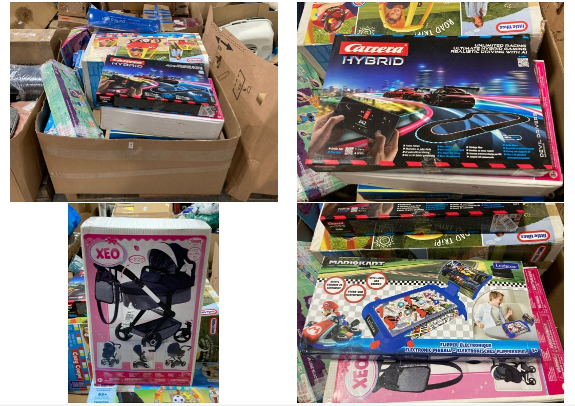 Lot 521  
            Marchington SR11 - Delivery or Collection 

                
PALLET OF ASSORTED CHILDRENS TOYS TO INCLUDE LITTLE TIKES COZY COUPE CHILDRENS GA...