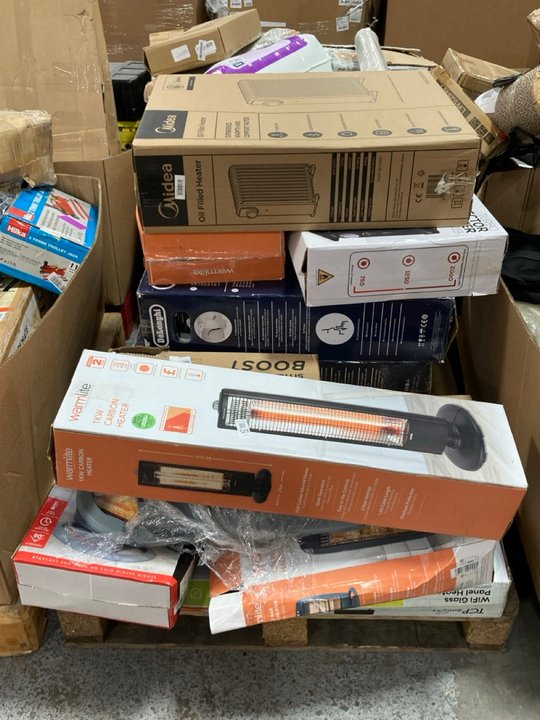 Lot 523  
            Marchington SR11 - Delivery or Collection 

                
PALLET OF ASSORTED HOME APPLIANCES TO INCLUDE MIDEA OIL FILLED HEATER: LOCATION -...