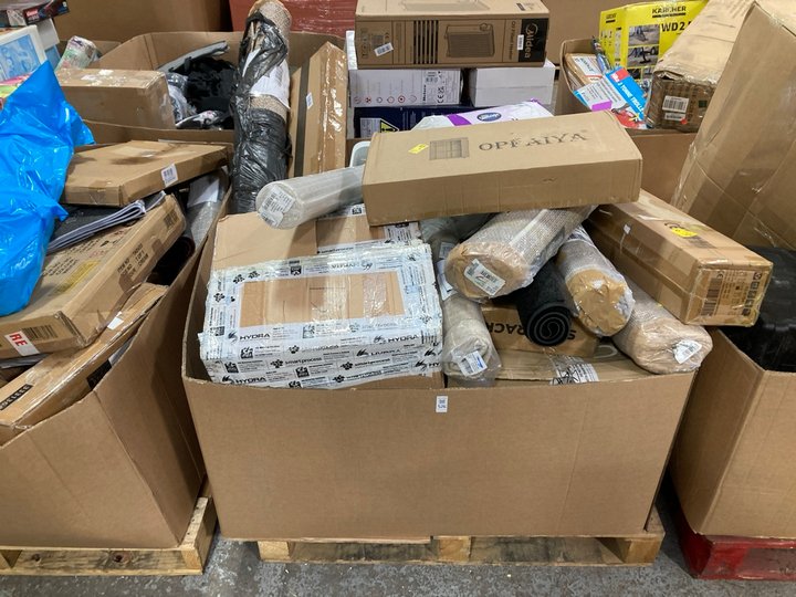 Lot 526  
            Marchington SR11 - Delivery or Collection 

                
PALLET OF ASSORTED ITEMS TO INCLUDE SILENTNIGHT DEEP SLEEP KING SIZE MATTRESS TOP...