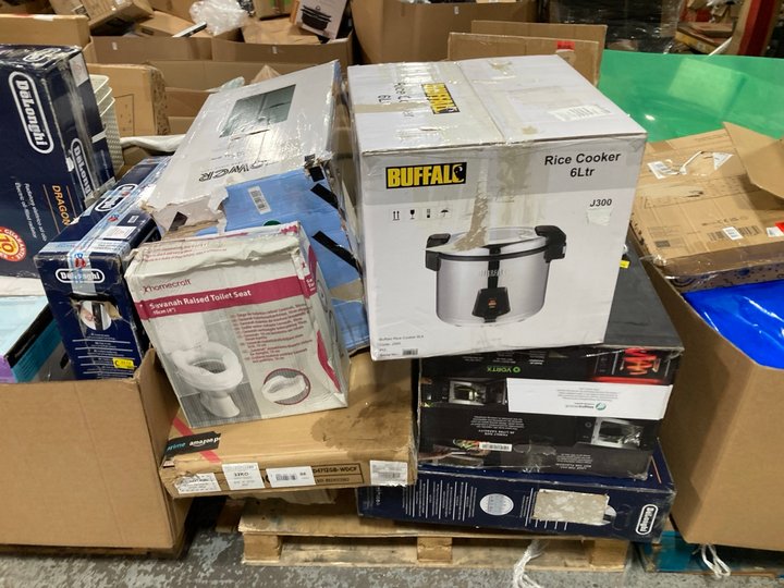 Lot 539  
            Marchington SR11 - Delivery or Collection 

                
PALLET OF ASSORTED HOME APPLIANCES TO INCLUDE BUFFALO 6L RICE COOKER: LOCATION - ...