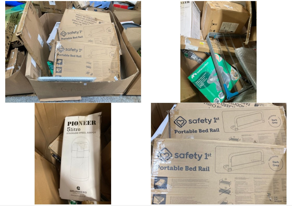 Lot 546  
            Marchington SR11 - Delivery or Collection 

                
PALLET OF ASSORTED ITEMS TO INCLUDE ASSORTED BABY SAFETY GATES: LOCATION - B10 (K...