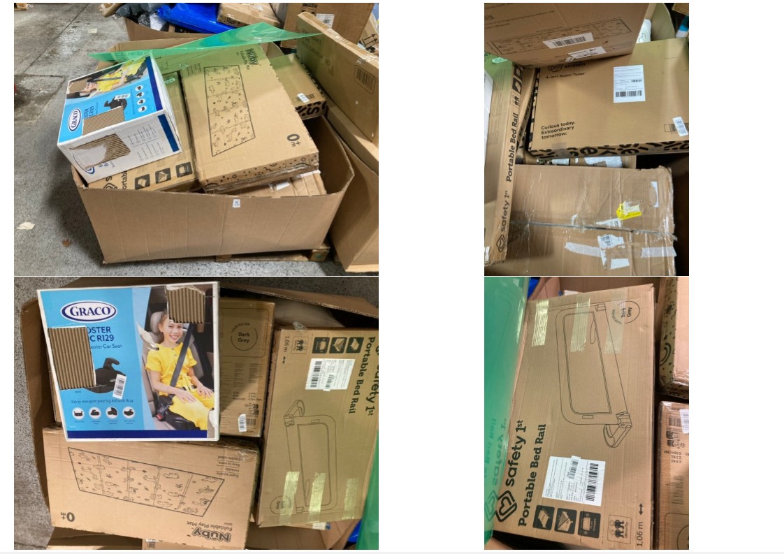 Lot 547  
            Marchington SR11 - Delivery or Collection 

                
PALLET OF ASSORTED ITEMS TO INCLUDE GRACO CHILDRENS BOOSTER SEAT: LOCATION - B10 ...