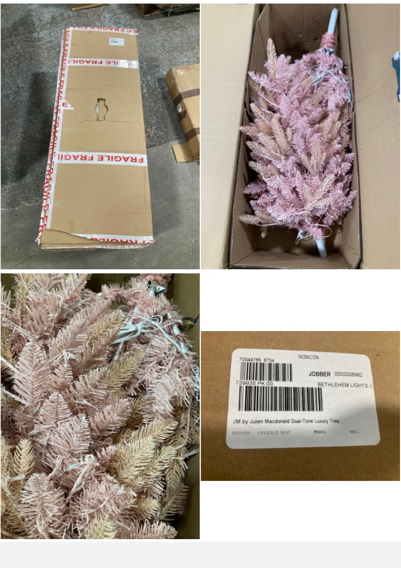 Lot 554  
            Marchington SR11 - Delivery or Collection 

                
SARA BY SARA DAVIES PRE LIT WINTER LUXE FIR STYLE CHRISTMAS TREE: LOCATION - B10