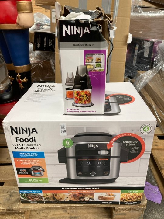 Lot 560  
            Marchington SR11 - Delivery or Collection 

                
NINJA FOODI 11 IN 1 6L MULTICOOKER KITCHEN APPLIANCE - ORIGINAL RRP £279 TO INCLU...