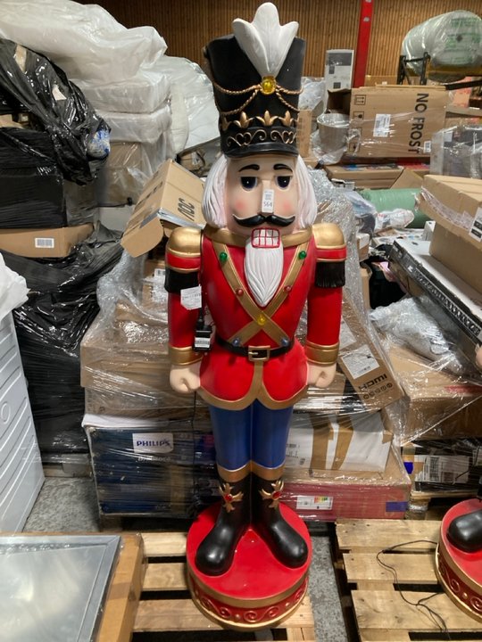 Lot 564  
            Marchington SR11 - Delivery or Collection 

                
LARGE FLOOR STANDING NUTCRACKER CHRISTMAS DECORATION: LOCATION - B10