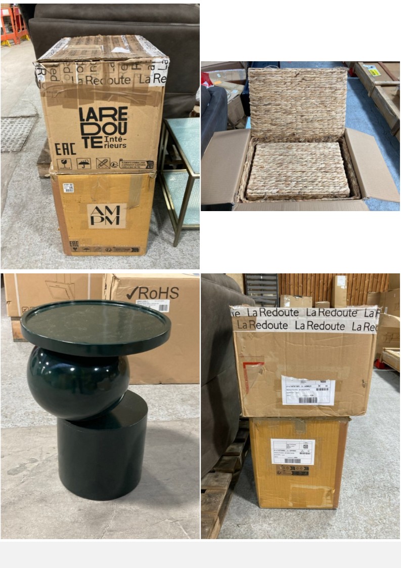 Lot 593  
            Marchington SR11 - Delivery or Collection 

                
LA REDOUTE INTERIEURS MALLE IN BEIGE NATURAL TO INCLUDE SIDE TABLE IN RUSSIAN GRE...