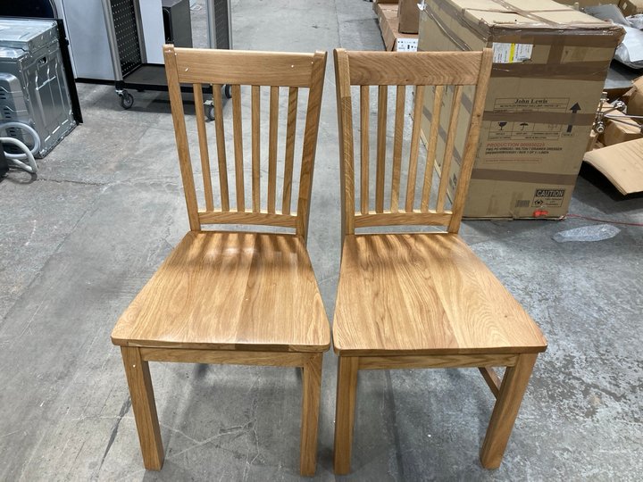 Lot 617  
            Marchington SR11 - Delivery or Collection 

                
WARWICK CHAIR FRAME OAK WITH OAK SEATS - PAIRS - ORIGINAL RRP £220: LOCATION - A3