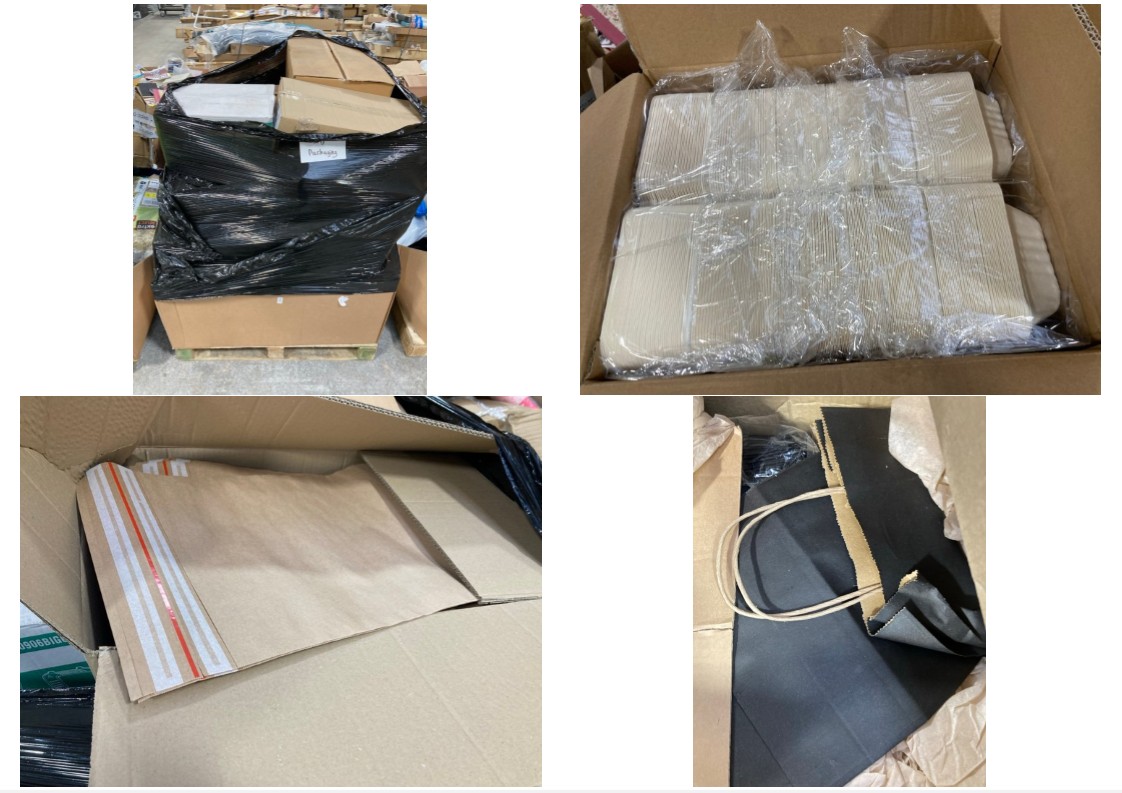 Lot 628  
            Marchington SR11 - Delivery or Collection 

                
PALLET OF ASSORTED PACKAGING ITEMS: LOCATION - A4 (KERBSIDE PALLET DELIVERY)