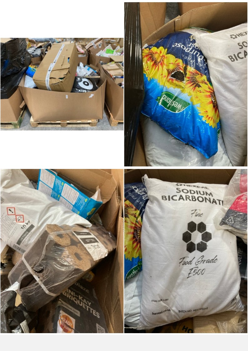 Lot 629  
            Marchington SR11 - Collection 

                
(COLLECTION ONLY) PALLET OF ASSORTED ITEMS TO INCLUDE ECOBLAZE PINI-KAY BRIQUETTE...