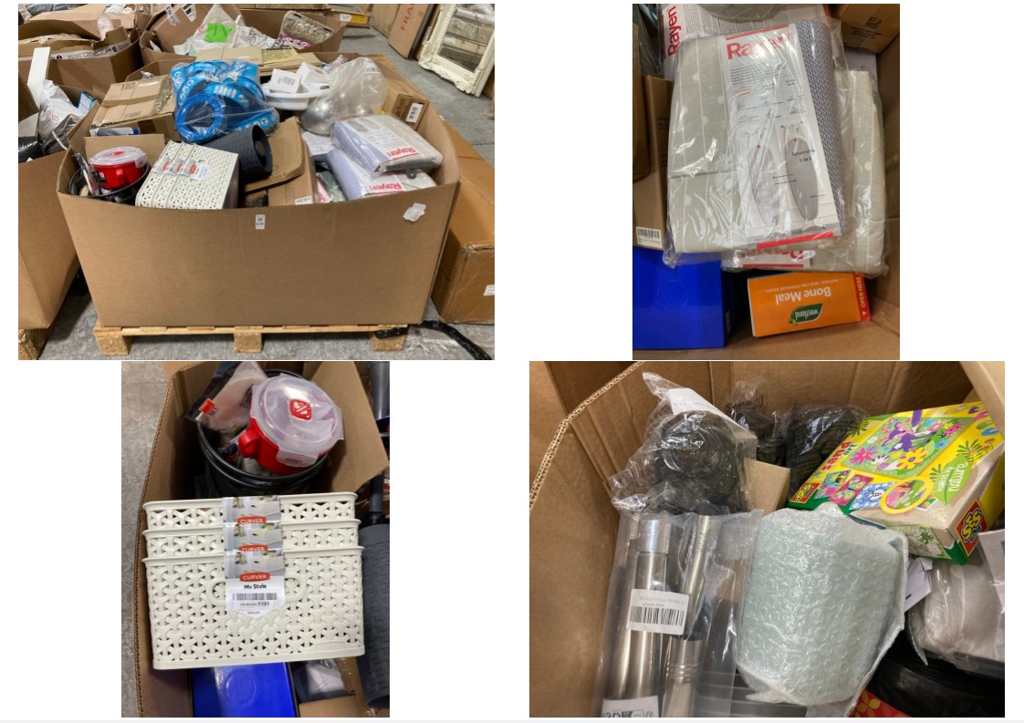 Lot 630  
            Marchington SR11 - Delivery or Collection 

                
PALLET OF ASSORTED HOUSEHOLD ITEMS TO INCLUDE CURVER MY STYLE MEDIUM BASKET IN WH...