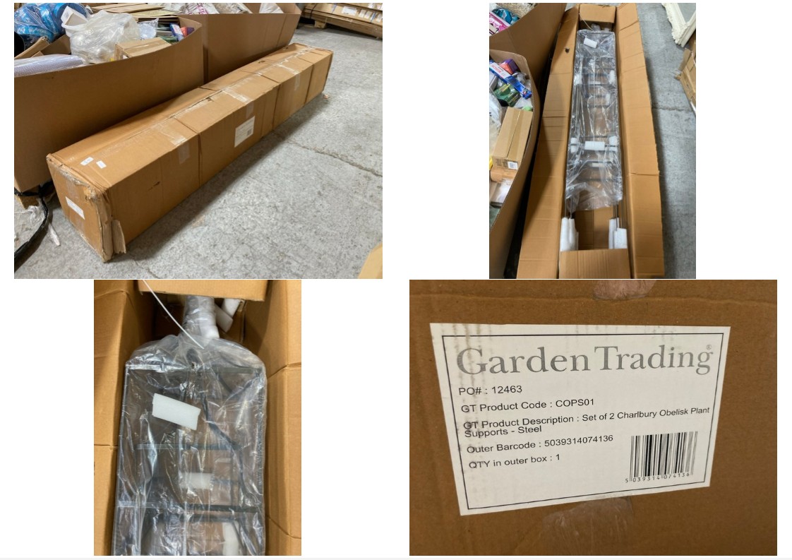 Lot 631  
            Marchington SR11 - Delivery or Collection 

                
GARDEN TRADING SET OF 2 CHARLBURY OBELISK PLANT SUPPORTS IN STEEL: LOCATION - A4