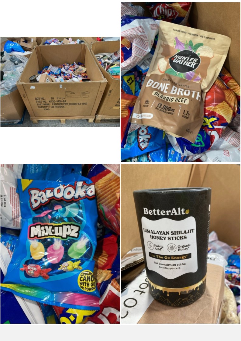 Lot 638  
            Marchington SR11 - Collection 

                
(COLLECTION ONLY) PALLET OF ASSORTED FOOD & DRINK ITEMS TO INCLUDE ALPRO NO SUGAR...